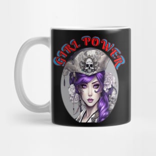 Girl power, purple Asian pirate Mug